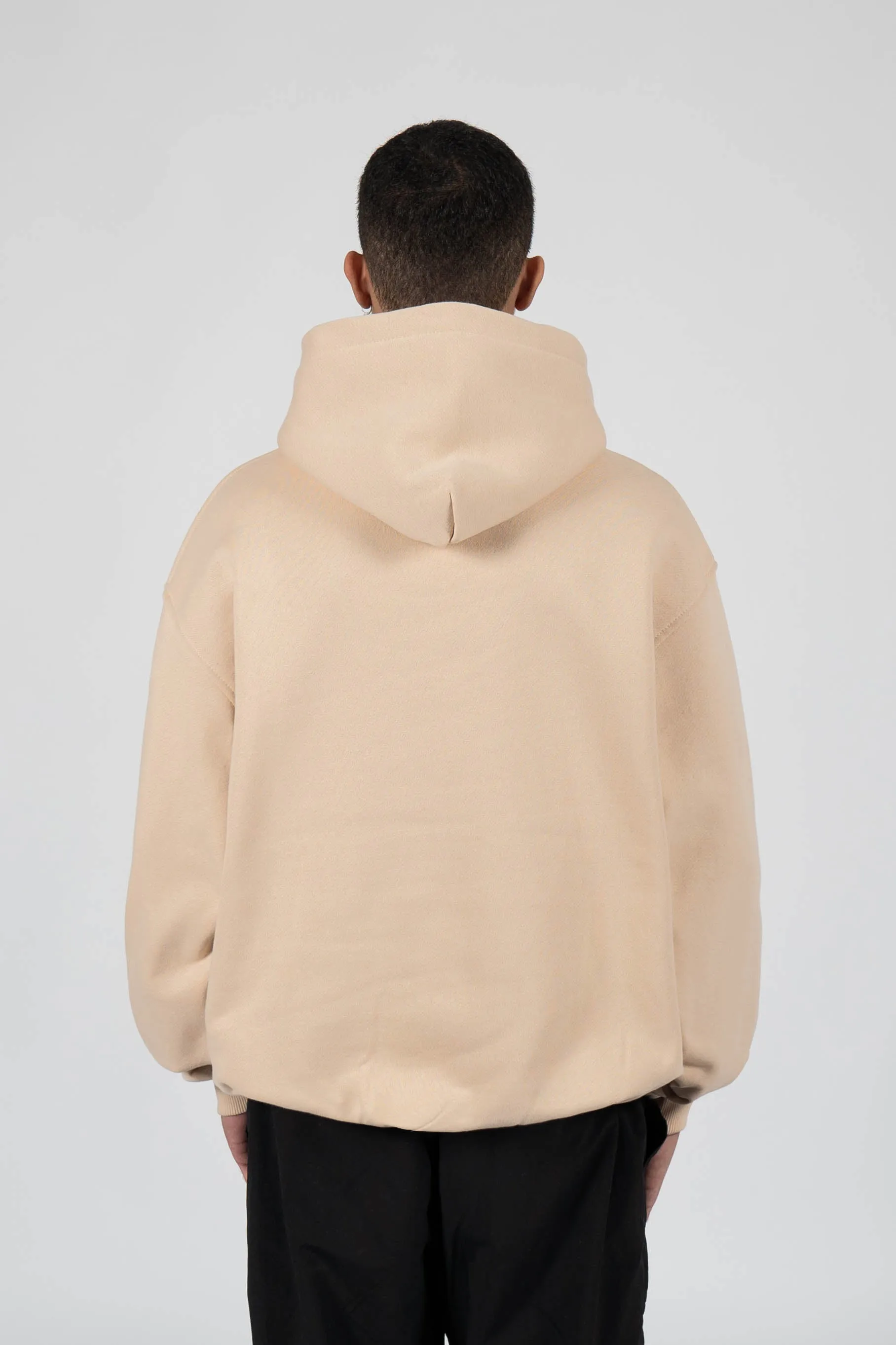 %STARSCRIPT BROWN ALMOND SNAP BUTTON HOODIE%