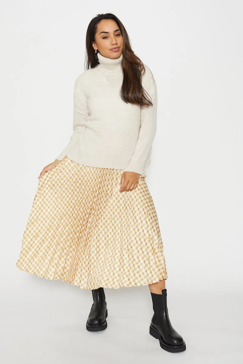 Stella   Gemma - Isabella Skirt - Honey Gingham