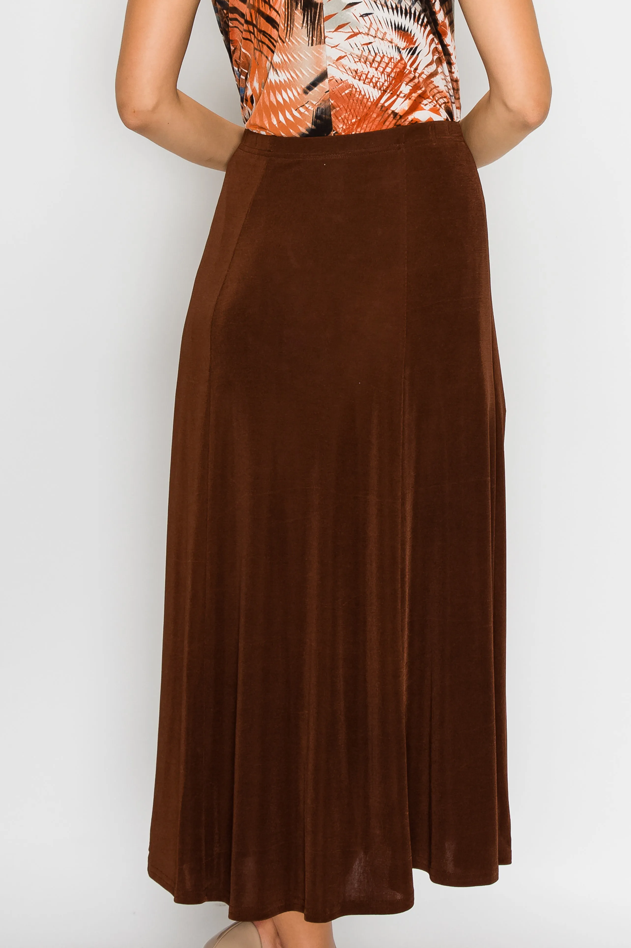 Stretchy Button Skirt-6000BN-ARS1