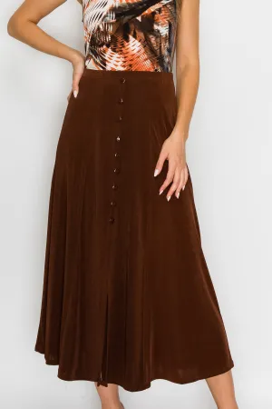 Stretchy Button Skirt-6000BN-ARS1