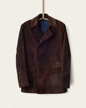 The Condor Peacoat: Hickory Suede