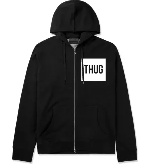 Thug Gangsta Box Logo Zip Up Hoodie Hoody