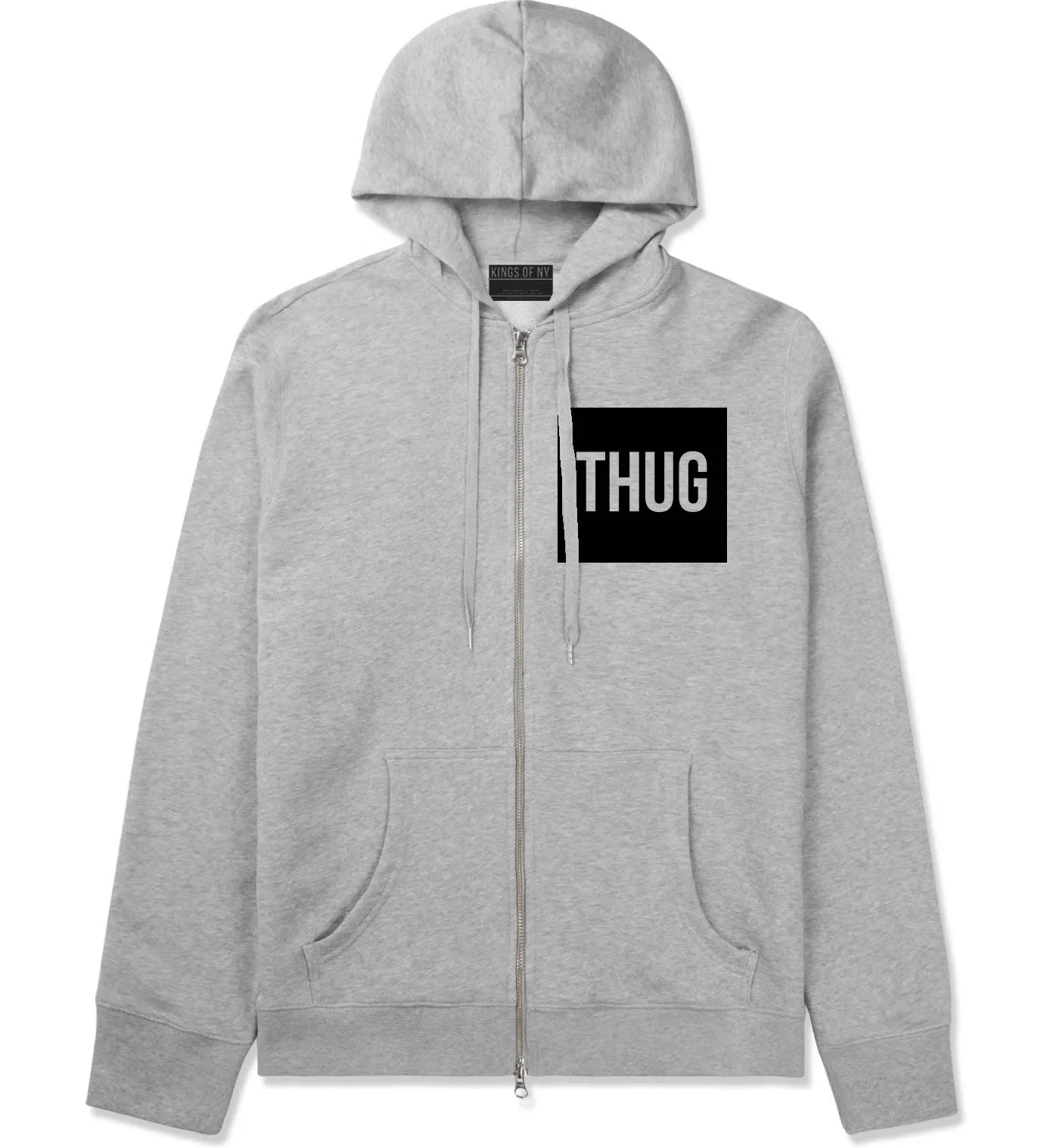 Thug Gangsta Box Logo Zip Up Hoodie Hoody