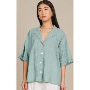 Top Fleur Shirt - Seafoam