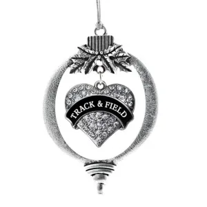 Track and Field Christmas Ornament with Heart Charm Charm