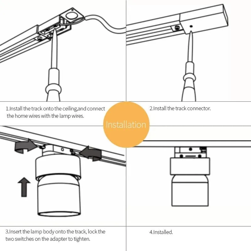Track Light 360° Adjustable COB Spotlight
