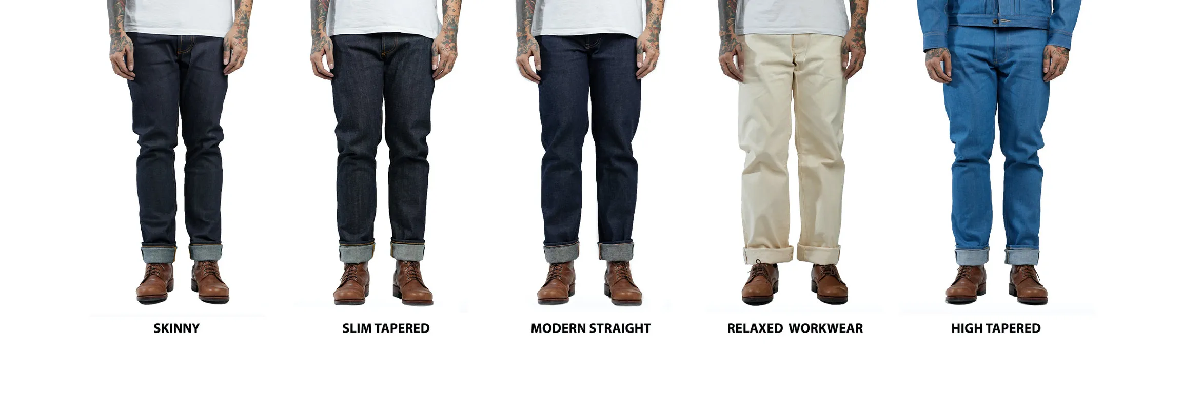 WHITE DENIM DOTTED RED SELVEDGE