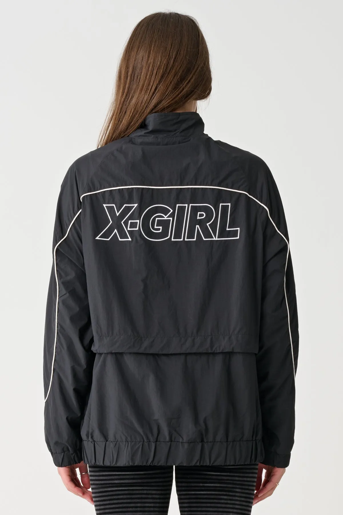 X-GIRL PANELLED TRACK JACKET - Black