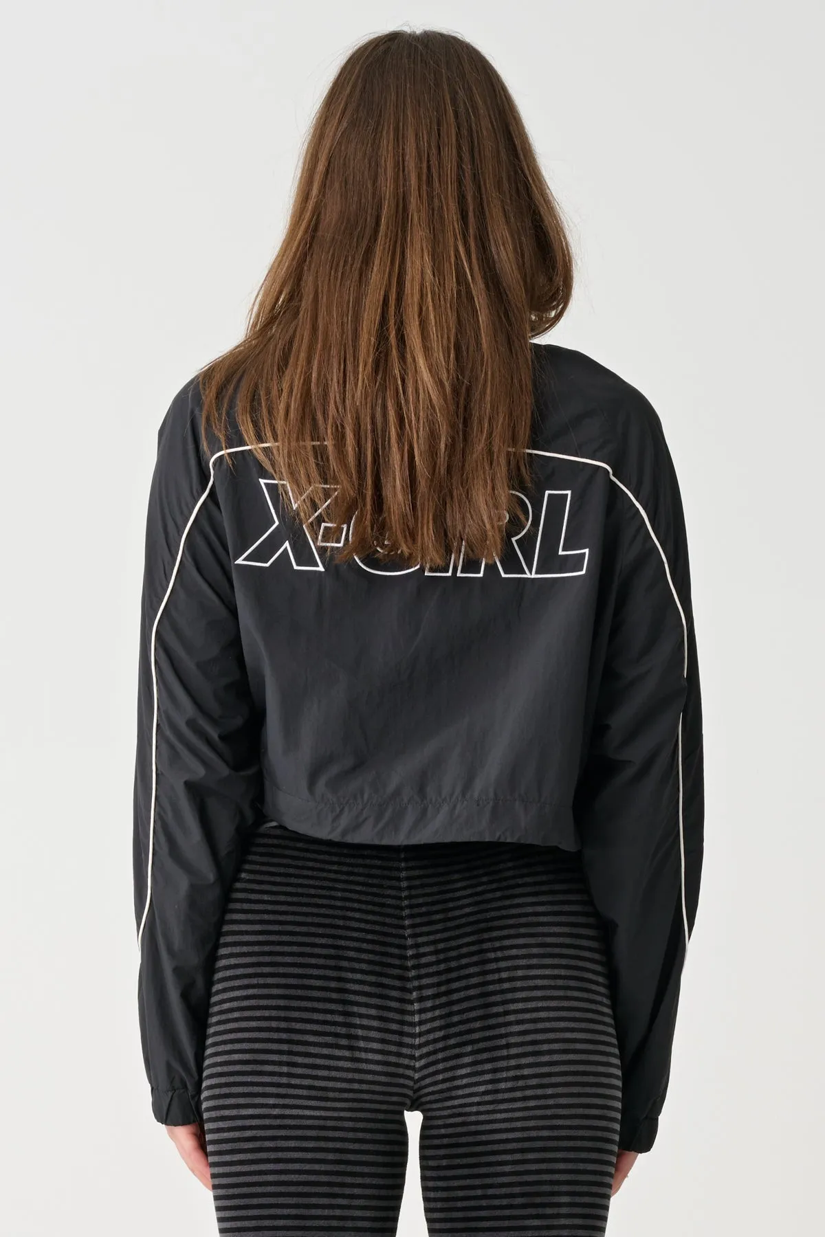 X-GIRL PANELLED TRACK JACKET - Black