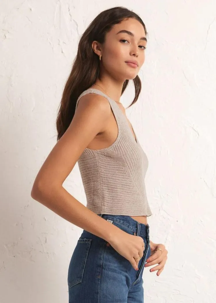 Z Supply Santorini Sweater Tank - Oatmeal Heather