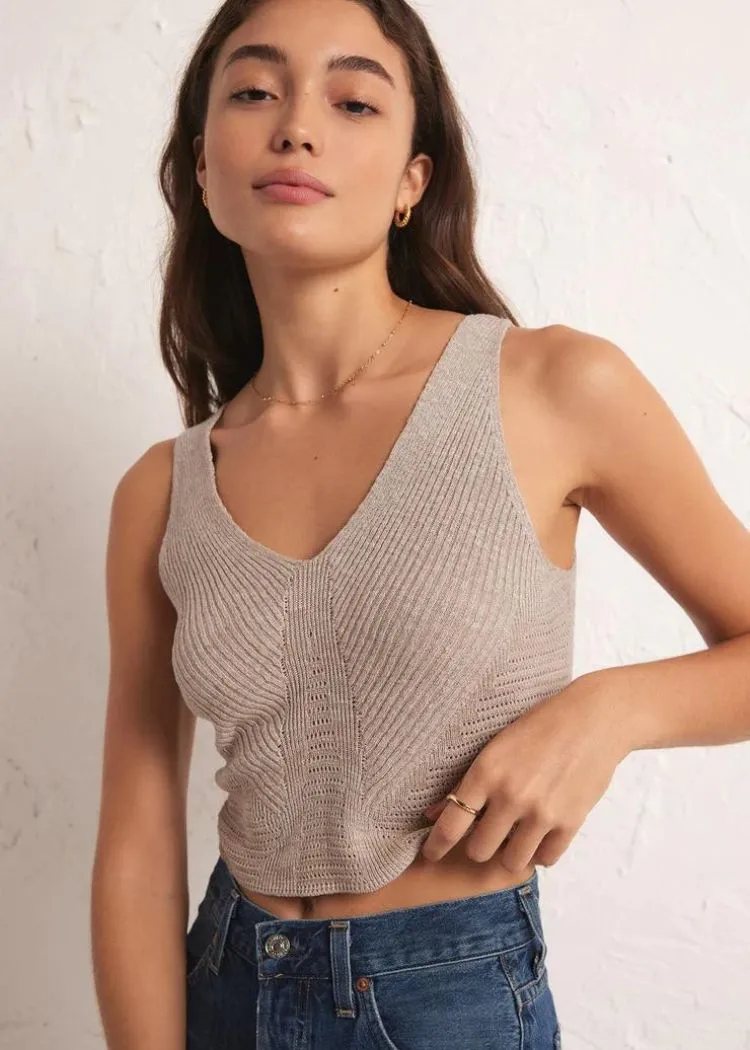 Z Supply Santorini Sweater Tank - Oatmeal Heather